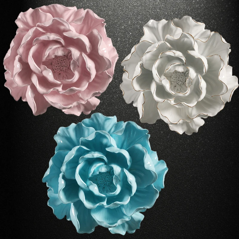 Европейский 3D цветок из смолы настенное украшение для дома бара ремесло ТВ фон