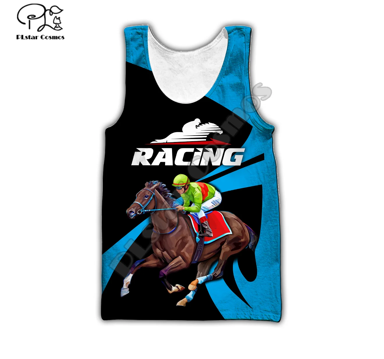 

PLstar Cosmos Horse Racing 3D Printed 2021 New Fashion Streetwear Hot Summer Casual Sleeveless Unisex Tank Top Vest Men H23