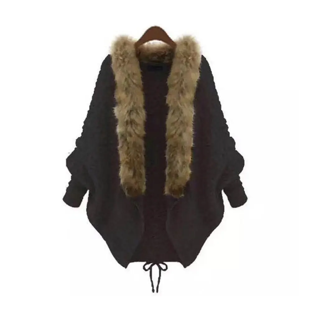 Женский винтажный кардиган с рукавом летучая мышь