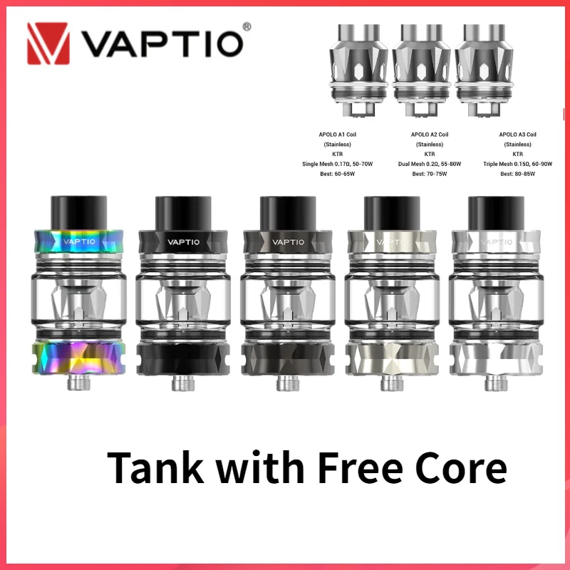 100% Оригинальный Vaptio X с буфами на рукавах Аполо Профессиональный резервуар