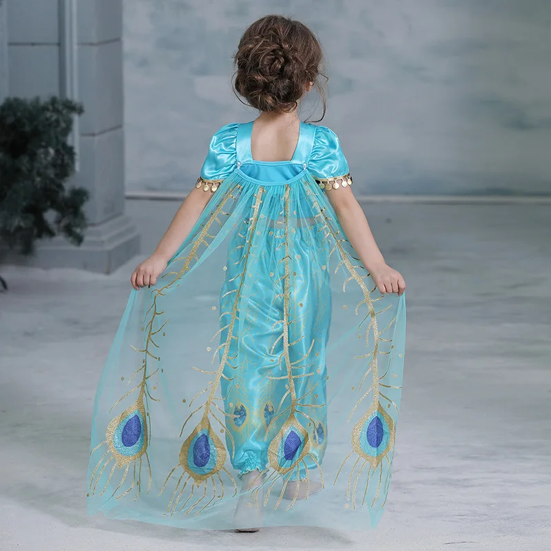 Платье принцессы жасмин для маленьких девочек малышей детей на Хэллоуин