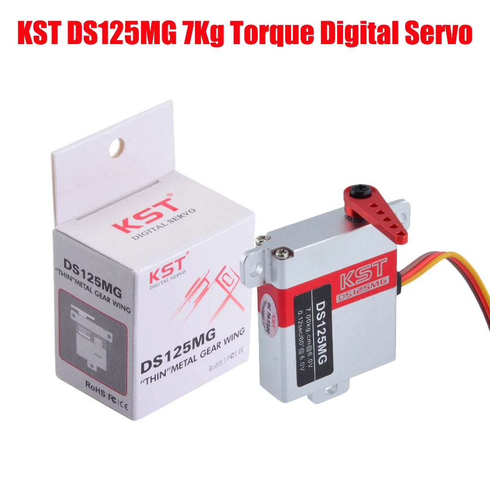 

KST DS125MG 7Kg Torque 28g Metal Gear Digital Servo for Fixed-wing Airplane RC Models DIY Accessories