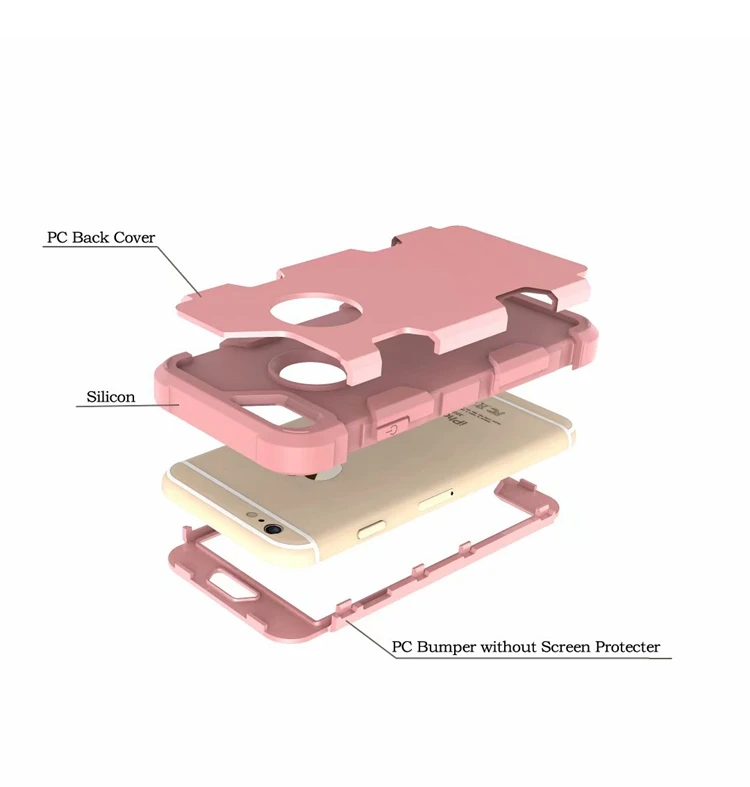 Для iPhone 6S/6 4," гибридный противоударный защитный резиновый силиконовый чехол для задней панели 7 8 Plus X Xs чехол