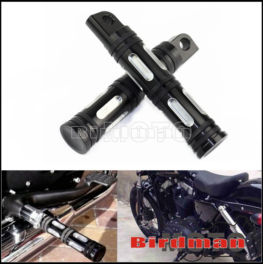 

Мотоциклетные черные алюминиевые колышки для ног, ЧПУ для Harley Touring Sportster Dyna Touring, мужское крепление, кронштейн для ног, 1 пара