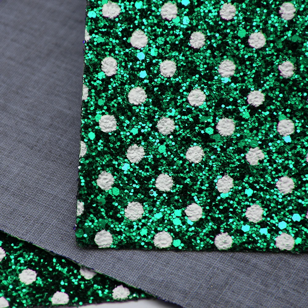 

20*33cm Dots Stripe Chunky Glitter Faux Leather Fabric Sheet For DIY Handmade Earring Bows Home Textile,1Yc9878
