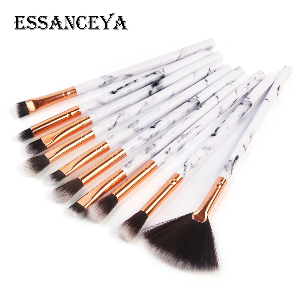 ESSANCEYA Pro набор кисточек для макияжа 10 шт. Мраморная кисть пудры основы теней век