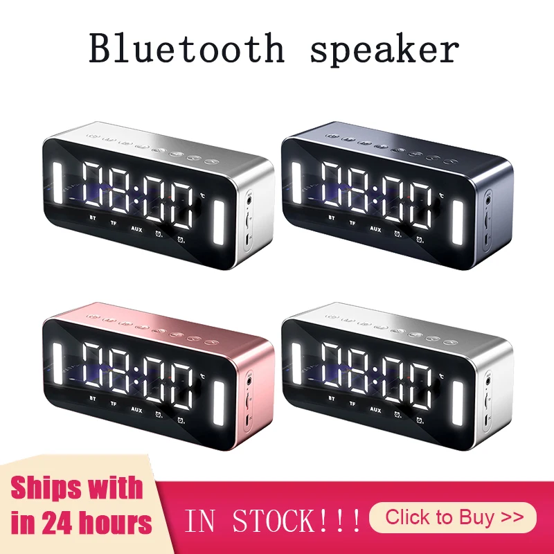 

MC-H8 Bluetooth 5,0 Полнодиапазонный динамик 1500 мАч/2500 мАч стерео Бас светодиодный дисплей цифровые электронные часы FM радио бас портативный