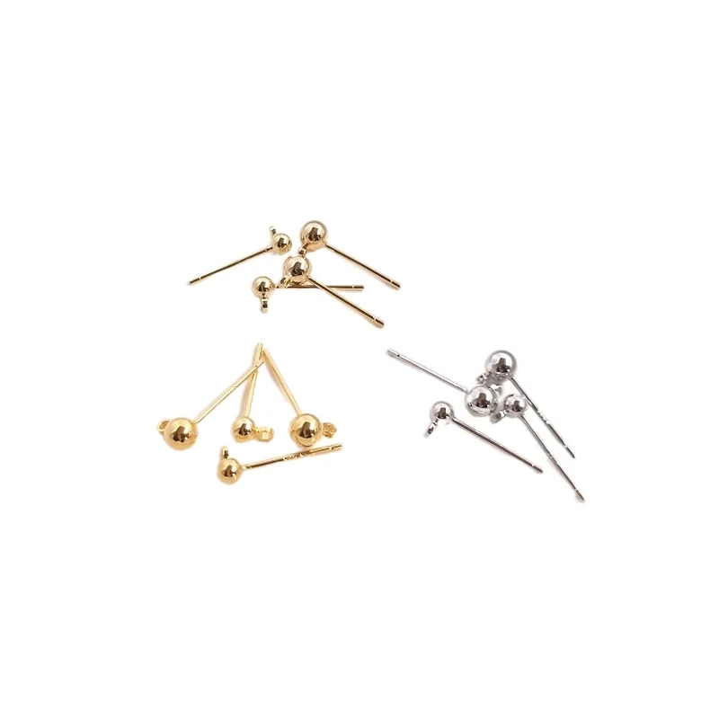 1 пара 14k светильник золотой лентой подвесное кольцо фасоли серьги гвоздики в