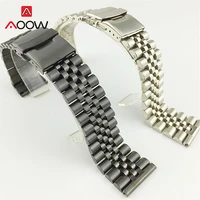 solid stainless steel strap 18mm 20mm 22mm 24mm 23mm 30mm folding buckle men glossy metal band replacement watch band for seiko