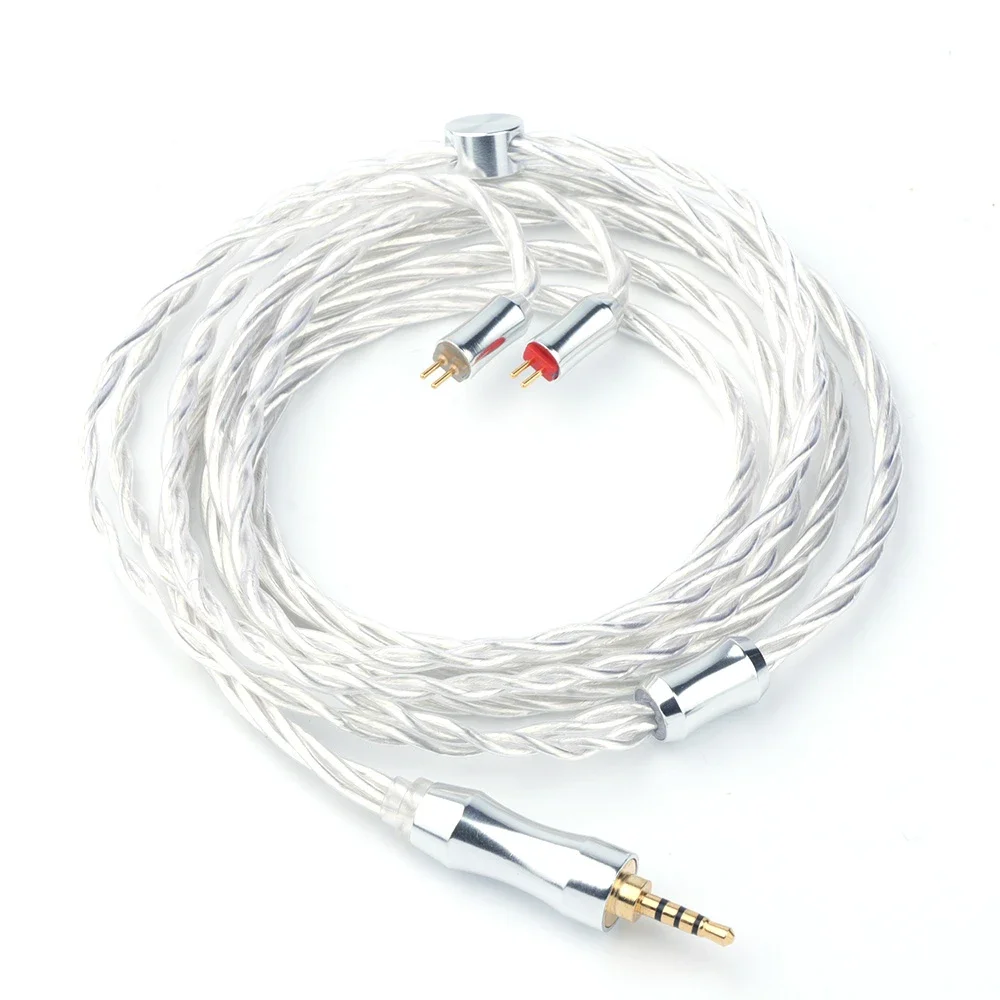 Cabo para Monarch Thieaudio Cabo Litz 5n Occ Prata Chapeado 100 Fio 4 Núcleo Clarividance Iem Est 26awg