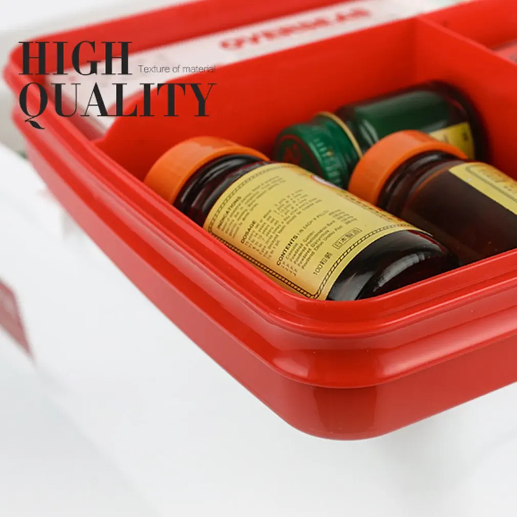 

Medicine Cabinet Household Two Layer Large Capacity Portable Medical Care Home Medical Storage Box Medicine Chest First Aid Kit