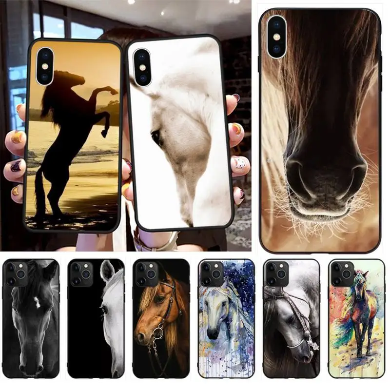 Чехол для телефона с лошадью и животным iPhone 11 pro XS MAX 8 7 6 6S Plus X 5S SE 2020 XR|Бамперы| |