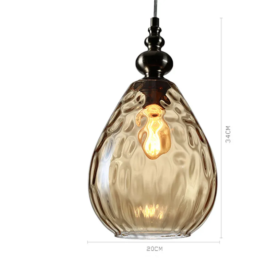 

Lustre Vintage Glass Pendant Light Loft lampen Retro Pendant Lamp Coffee Droplight Dinning room HangLamp Suspension Luminaire