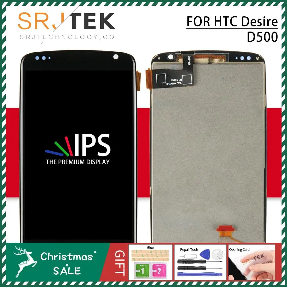 Srjtek экран для htc Desire 500 ЖК-дигитайзер сенсорный экран стеклянная панель ЖК-дисплей сборка Замена для htc D500 дисплей