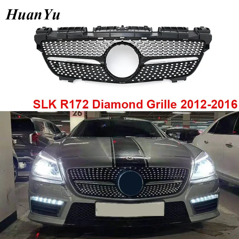 SLK الفئة R172 الماس مصبغة لمرسيدس بنز 2012-2016 سنة المصد الأمامي استبدال شواء SLK200 SLK250 SLK350