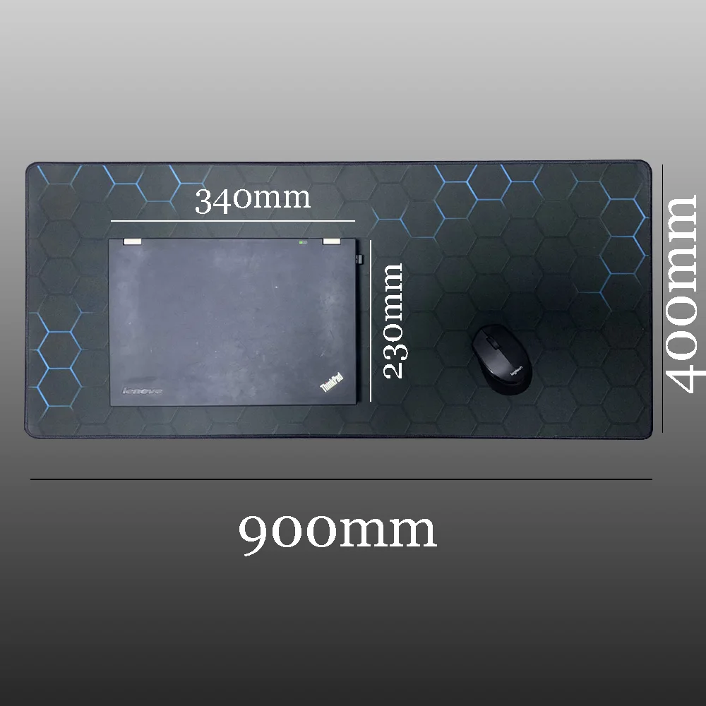 Большой игровой коврик для мыши 900x400 чистый резиновый ноутбука Настольный с
