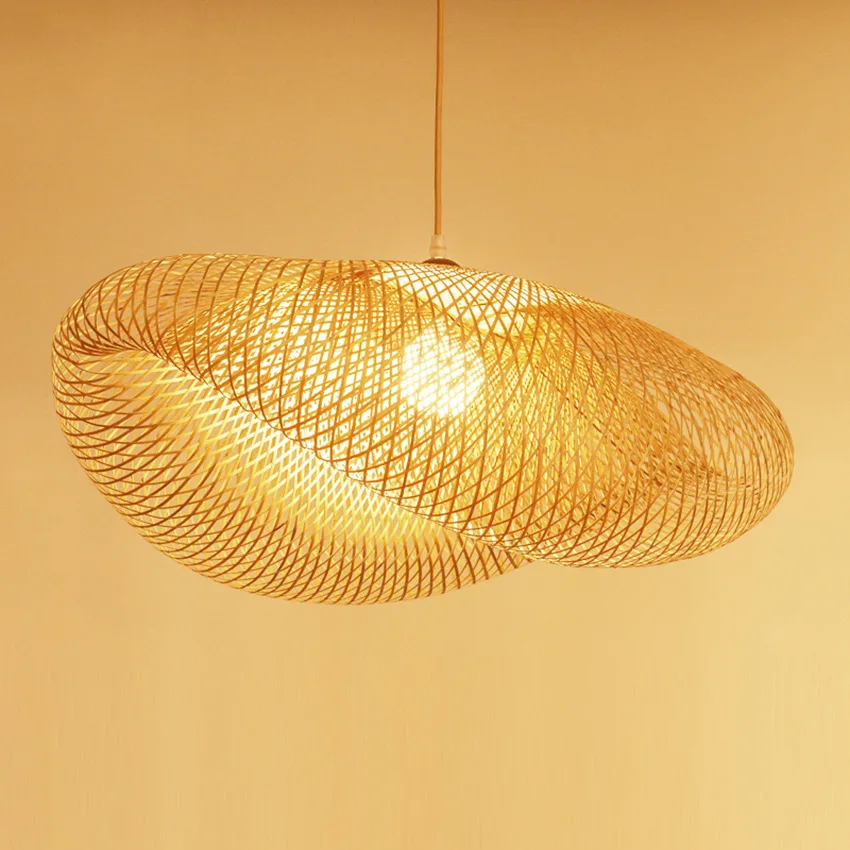 Nordic LED Bamboo Pendant Lights Modern Art Wood Kitchen Fixtures Lamp Suspension Home Indoor Dining Room Hanging | Лампы и освещение