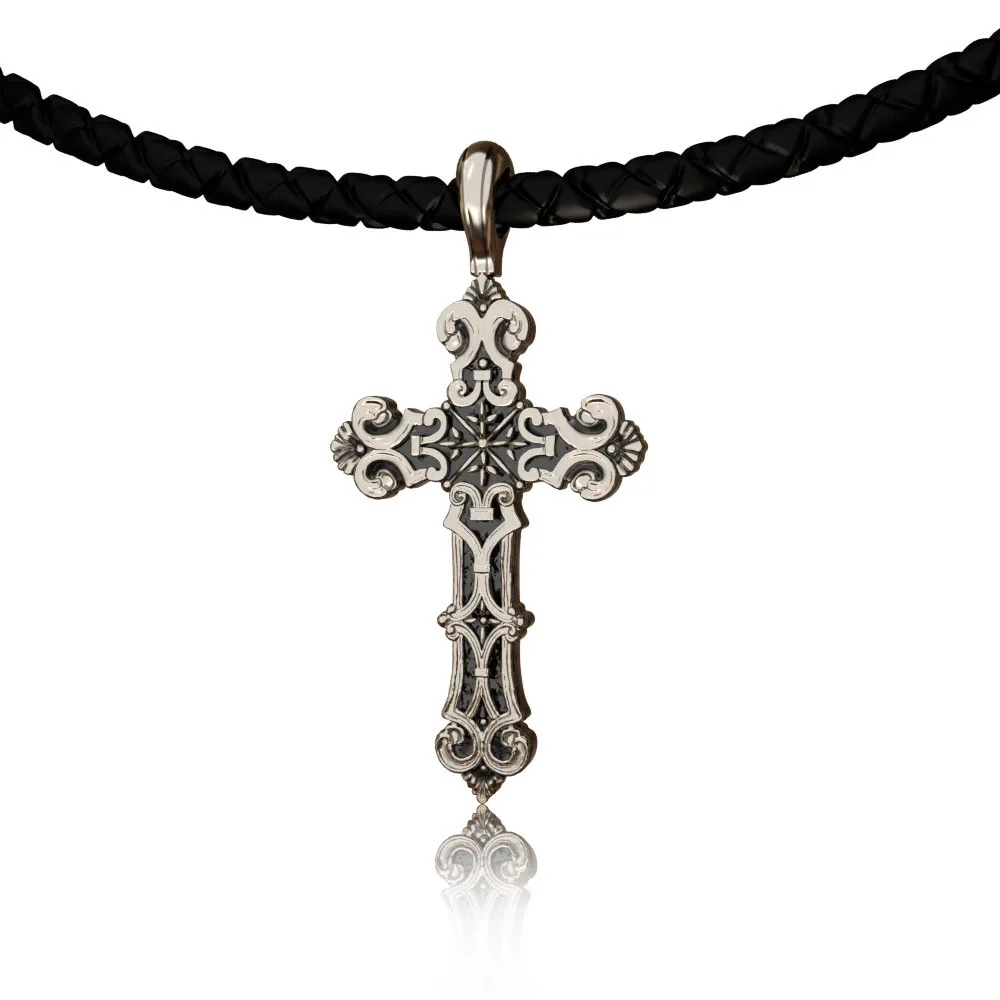 

Men's religious christian pendant cross necklace retro metal jewelry ins style necklace men and women accessories