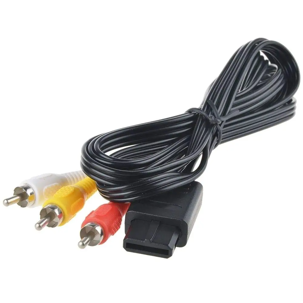 95 шт. Заводские кабели 1 8 м 6 футов AV TV RCA видео шнур кабель для Game - Цена: 5619.08