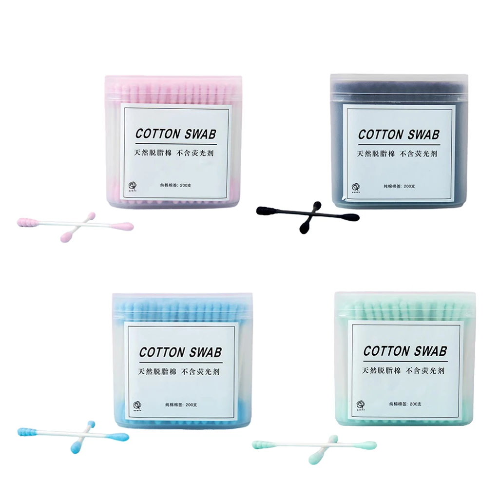 

200 X Disposable Double Cotton Swabs Paper Sticks Buds Ears Cleaning