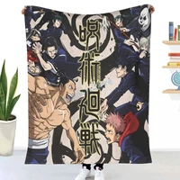 jujutsu kaisen itadori throw blanket winter flannel bedspreads bed sheets blankets on cars and sofas sofa covers