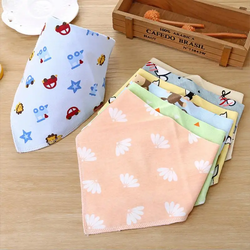 

Newborn Blankets Bamboo Bath Children's Triangle Scarf Baby Dribble Triangle Bandana Bibs Burp Cloths Baby Gifts (random Color)