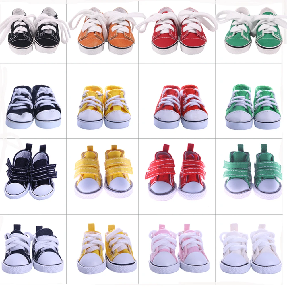 Парусиновая спортивная обувь для катания на коньках 5 см куклы Паулу 14 дюймов и