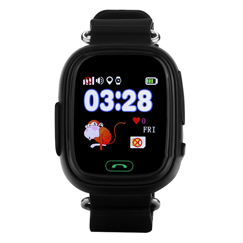 Q90 Детские умные часы, браслет с сенсорным gps, wifi, трекер, SIM, SOS, вызов, чат, Детские умные часы, браслет, подарок - Цвет: 2