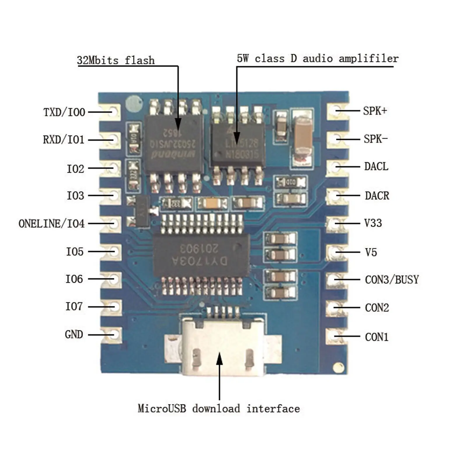 MP3 модульный плеер с голосовым управлением Bluetooth аудио модуль декодификационный