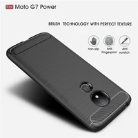 for motorola moto g7 power case brushed carbon fiber texture soft tpu phone case for moto g7 plus g7 play protective back cover