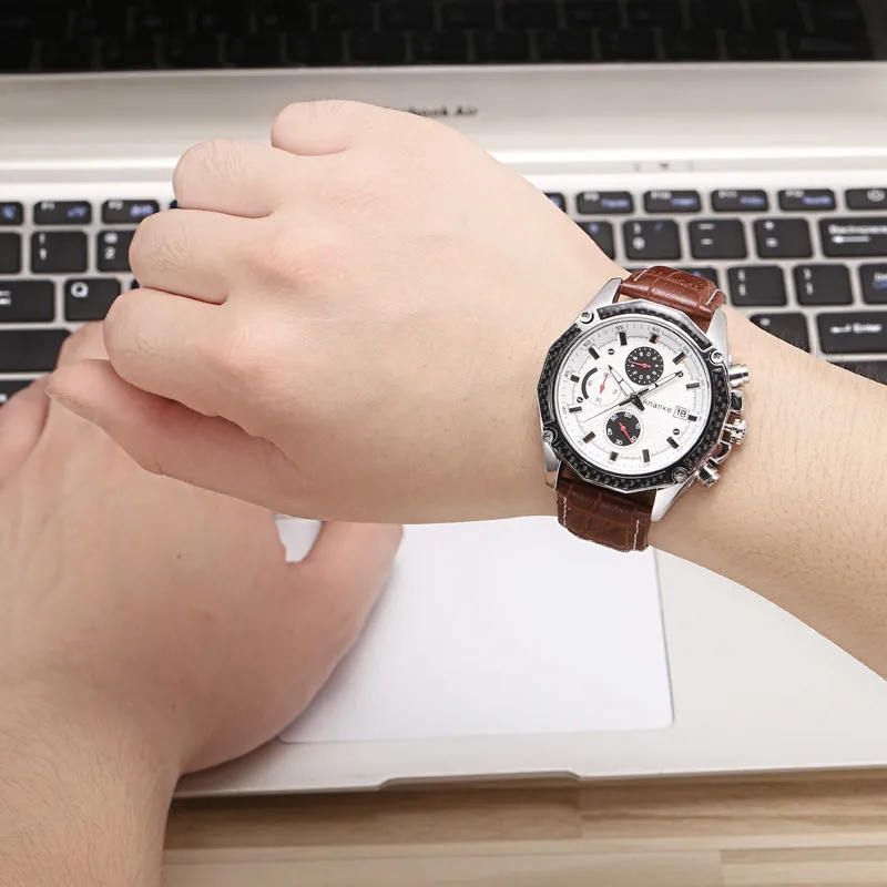 

Ananke Top Brand Luxury Men's Watch Business Casual Sport Watch For Men Relogio Masculino Fashion Leather Men Watch Reloj Hombre