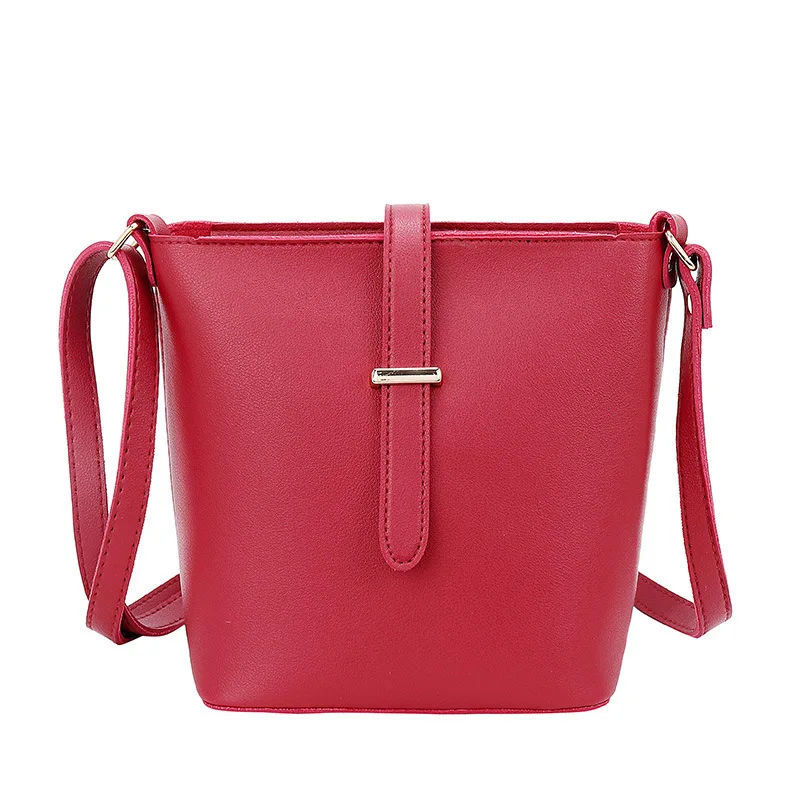 

Fashion Women Bucket Bag Hand Bag Shoulder Bag Armpit Bag Small Square Bag Pu Shoulder Bag