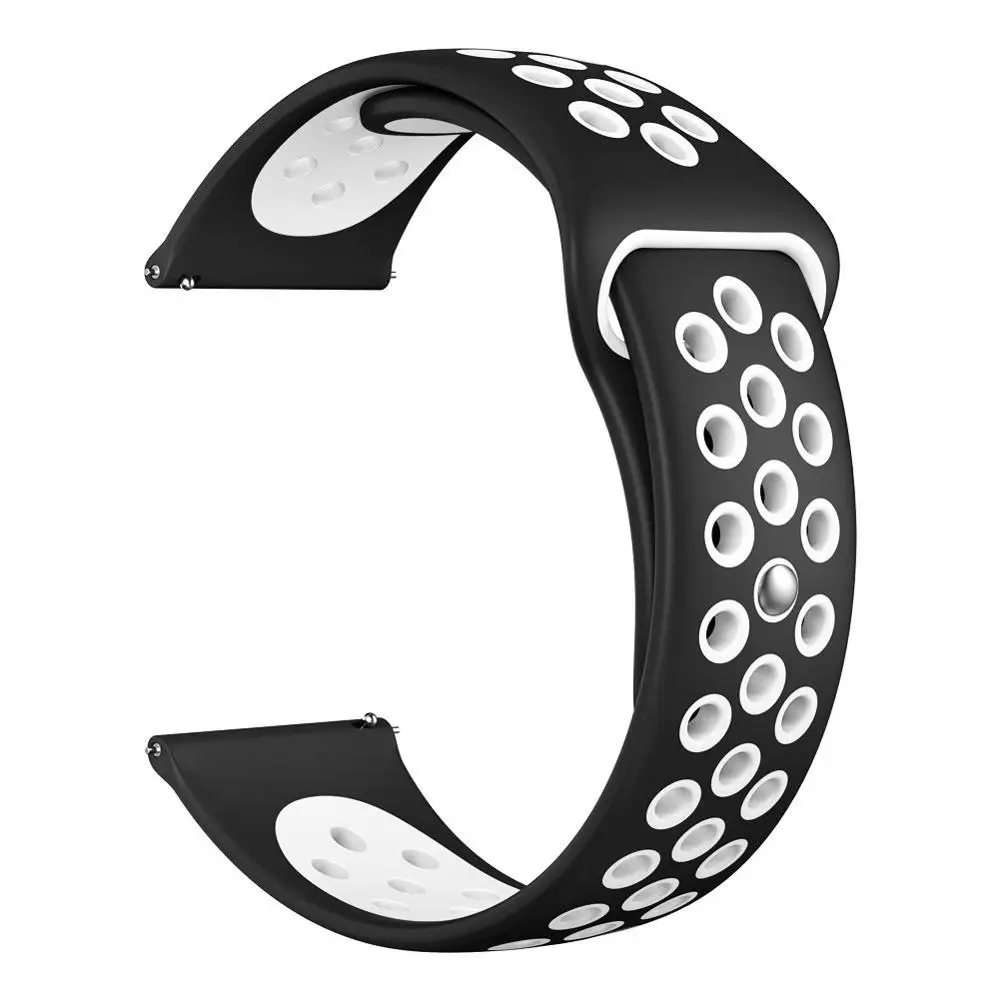 Black White 23 мм силиконовый ремешок для часов, ремешки для Fitbit Versa, дышащие сменные, легко подходят, ремешки для Fitbit Versa, Смарт-часы - Цвет ремешка: Black White