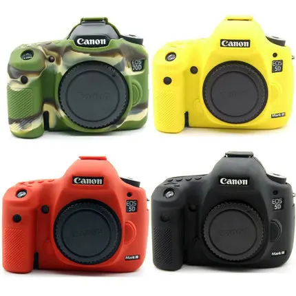 Soft silicone DSLR Camera Case Cover Rubber Case Protective Skin  Bag For Canon 60D 5D2 77D 750D 90D 80D  6D2 6D Mark II R6 70D