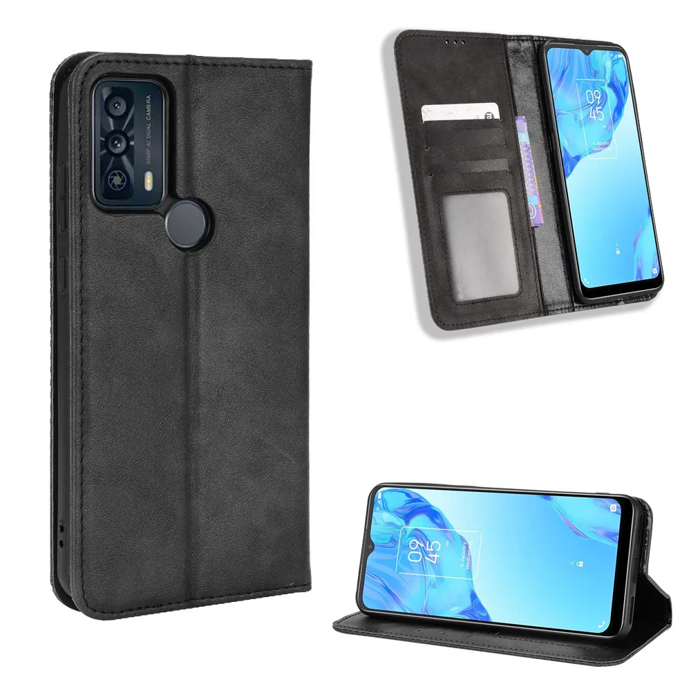 For TCL 20B Case Luxury Flip PU Leather Wallet Magnetic Adsorption 20 B TCL20B Phone Bags