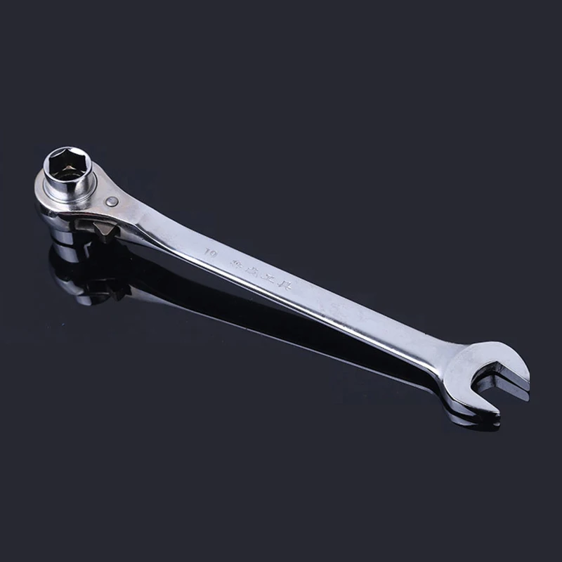 

Double Ended Hexagonal Ratchet Sleeve Wrench Hand Tool Mirror Hardware Tool Torque Wrench Chrome Molybdenum Steel Multi Function