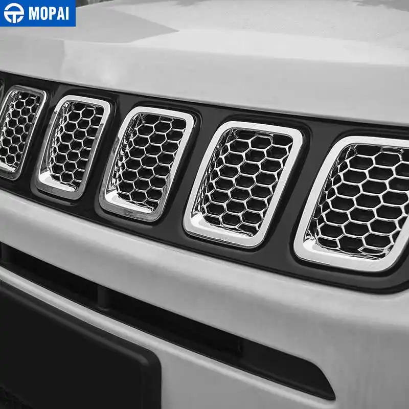 Красные хромированные автомобильные решетки MOPAI из АБС пластика для передней