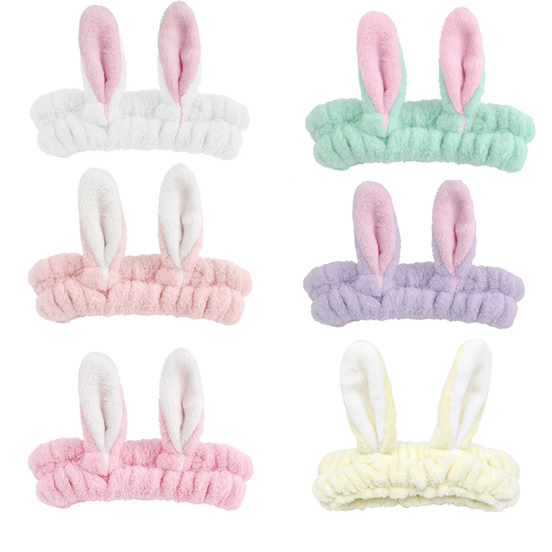 

Милая женская заколка-тюрбан для мытья лица, Мягкая Теплая Флисовая Повязка с бантом кораллового цвета для девушек, модные аксессуары для в...