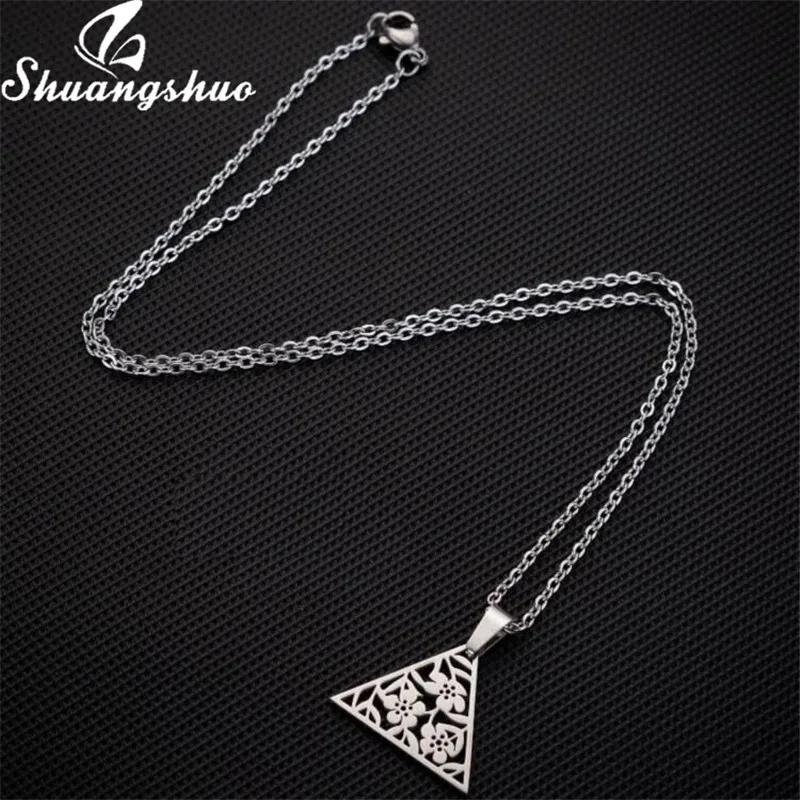 Винтажное ювелирное изделие Shuangshuo ожерелье-чокер оригами треугольные подвески