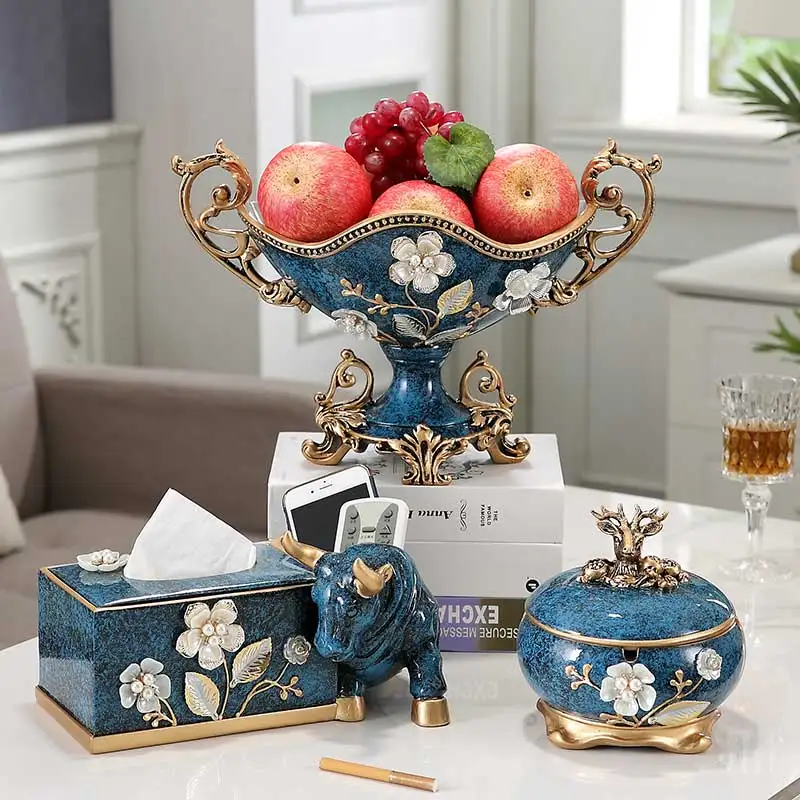 

Luxury Vintage Tissue Box Organizer Creative Multifunction European Tissue Boxes Desk Simple Boite A Rangement Home Items DF50TB