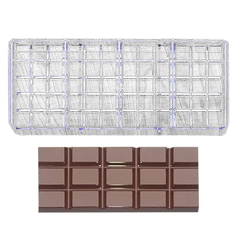 

Clear Chocolate Mold Reusable Easy Release Rectangle Cake Mold Plastic Cake Mold Jelly Cookies Baking Cake Decoration Tools