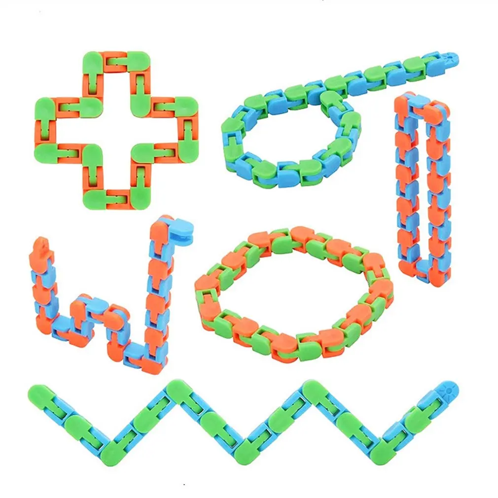 Rompecabezas de serpiente para ni&ntilde;os, juguete sensorial cl&aacute;sico, con dise&ntilde;o de serpiente para el autismo, con seguimiento Multicolor y clic, novedad, 1 unidad-0