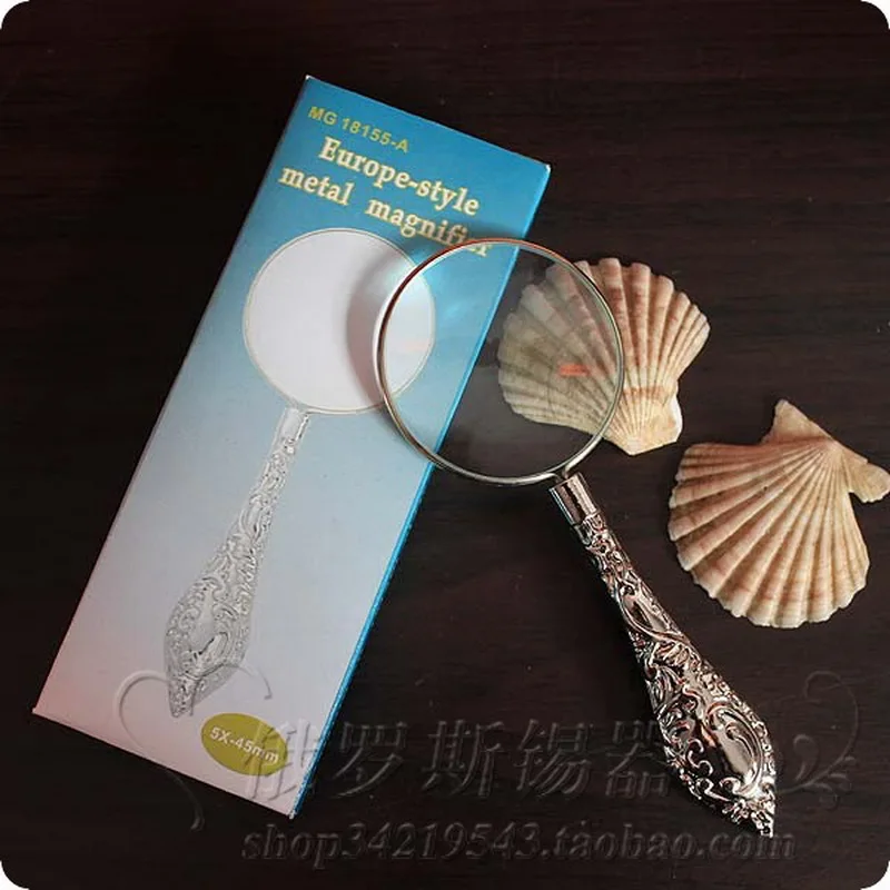 Европейский Стильный металлический лупа Карманная Лупа для чтения ретро резная