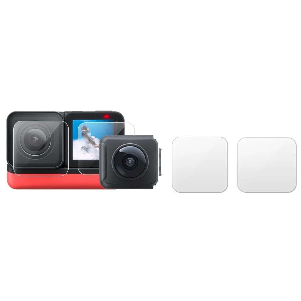 4 шт. закаленное стекло для камеры Insta360 ONE R Twin Edition es Insta 360 4k | Электроника