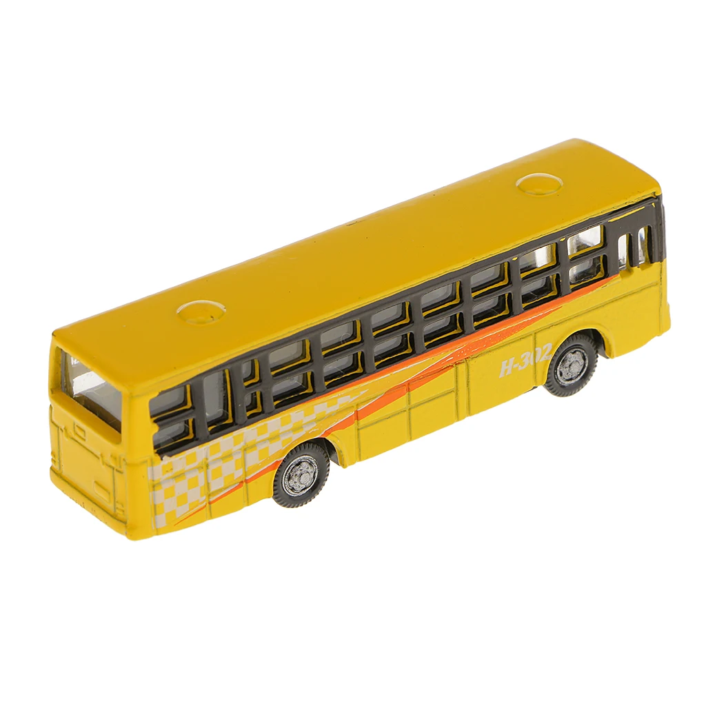 

6pcs Diecast Model Bus Streetscape Layout Railway Scenery DIY Accs N Scale