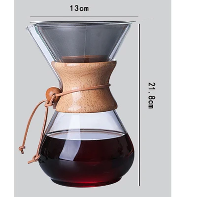 Coffee pot 2 1000 мл кофейные горшки термостойкий стеклянный кофейник пивоваренный 3 Набор чашек горячий пивоваренный кофейник Barista Percolator1PC - Цвет: Coffee pot 2