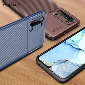 for oppo reno3 case carbon fiber fundas tpu rubber soft silicone protective phone case for oppo reno 3 cover for oppo reno3 pro free global shipping