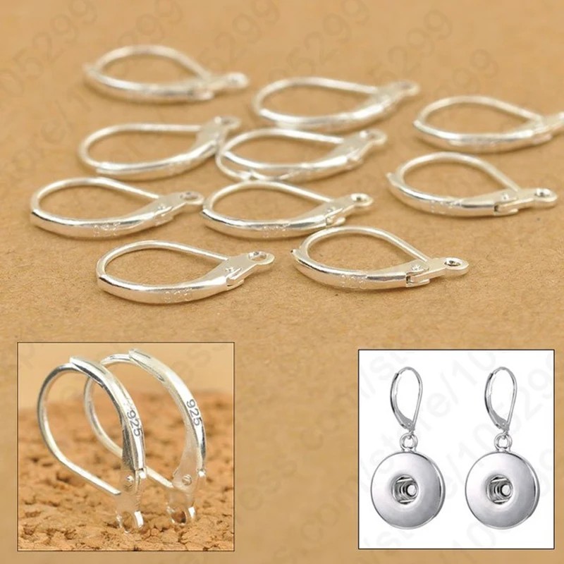 Hot Sale 925 Sterling Silver Handmade DIY Beading Jewelry Findings Leaverback Earwires Hook Earrings Making Components