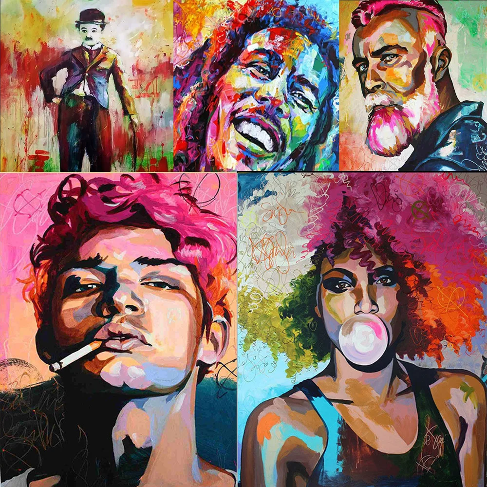 

Набор для рисования по номерам «сделай сам», холст с рамкой для взрослых и детей, набор акриловых масляных красок для начинающих, с предвари...