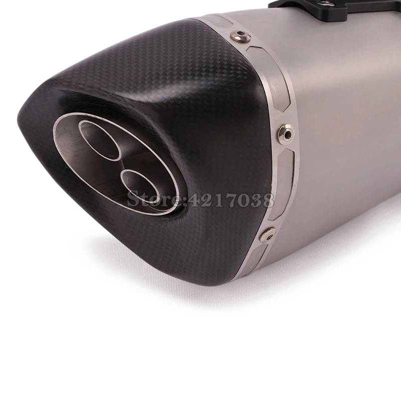 51 мм универсальный глушитель без шнуровки для мотоцикла с двойным отверстием